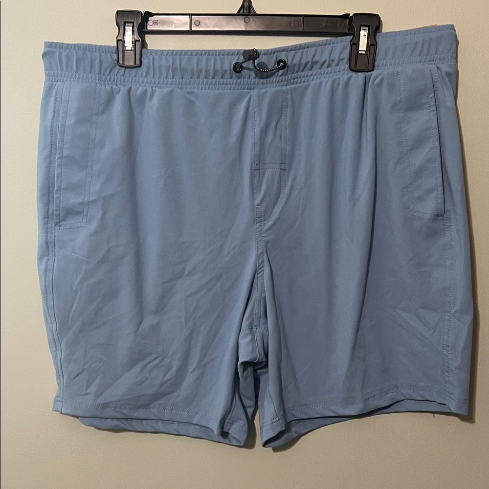 Men’s Light Blue Casual Shorts with Blue 6 in inseam